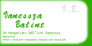 vanessza balint business card